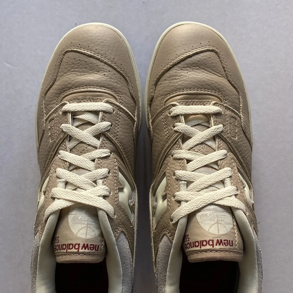 New Balance 550 Lunar New Year Driftwood Beige Leather Sneakers Size 9 US